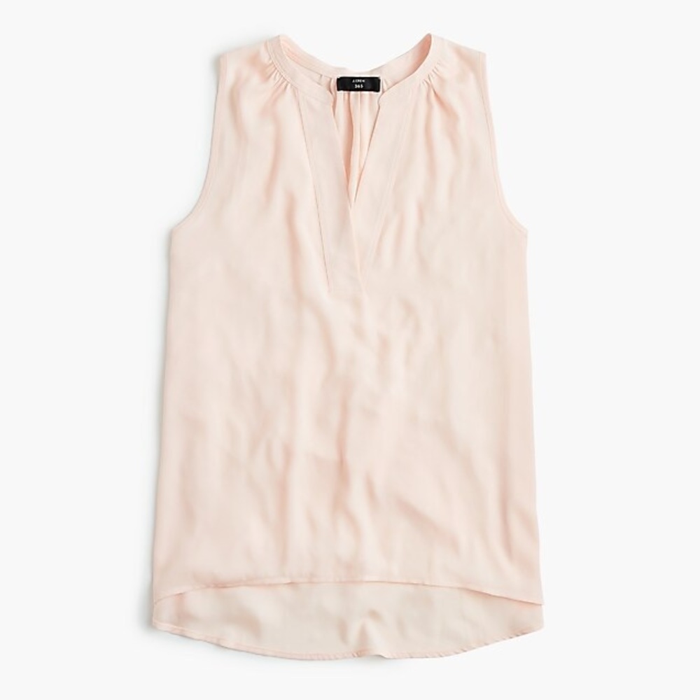 J. Crew Sleeveless Open V-Neck Top
